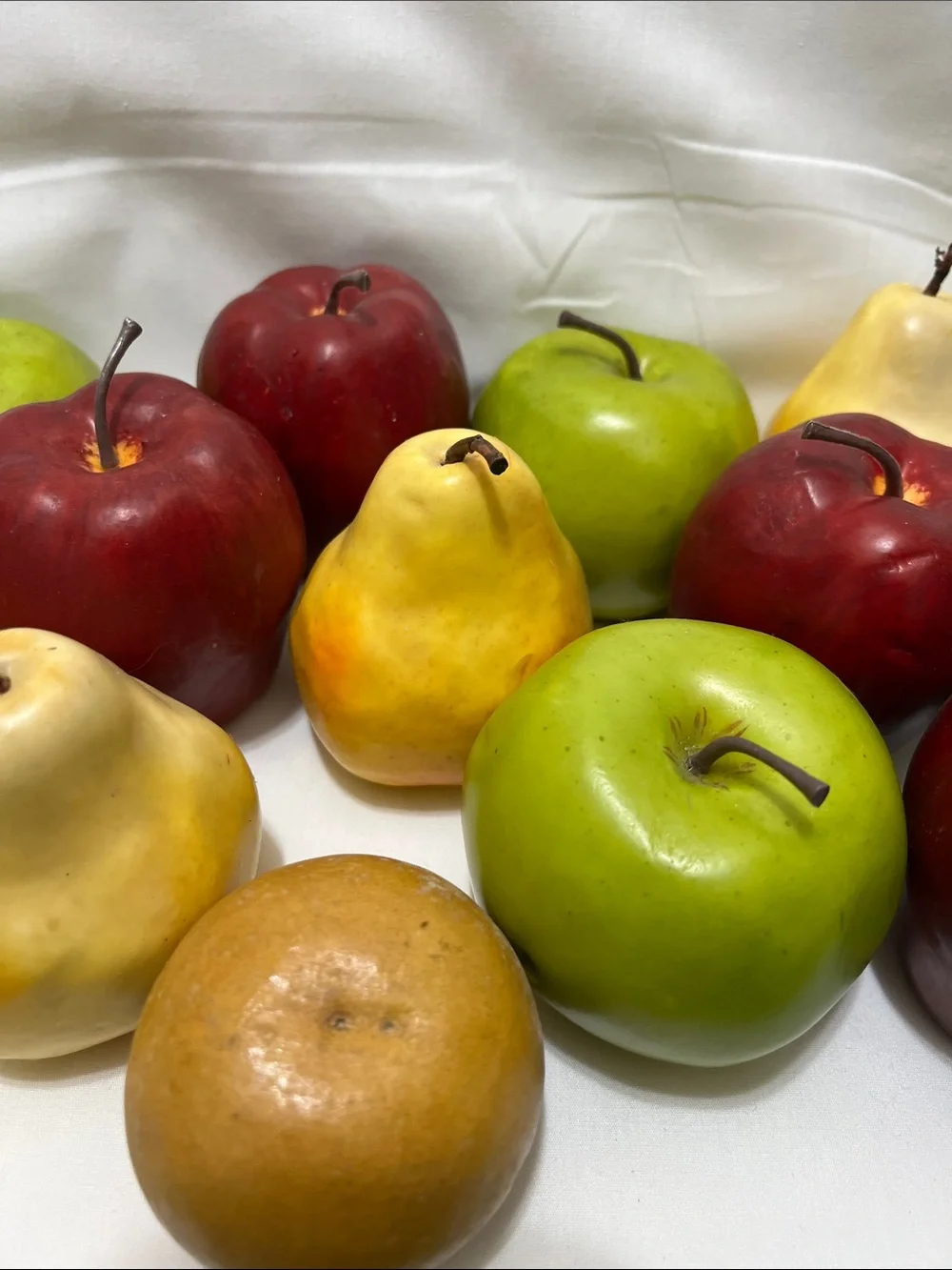 Decorative Mixed Fruit Bowl Set - Green, Red, Yellow